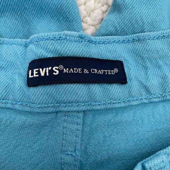 Levi’s Made & Crafted Blue Mist Organic Cotton Blend Barrel Crop Jeans Size 28 - Picture 8 of 14